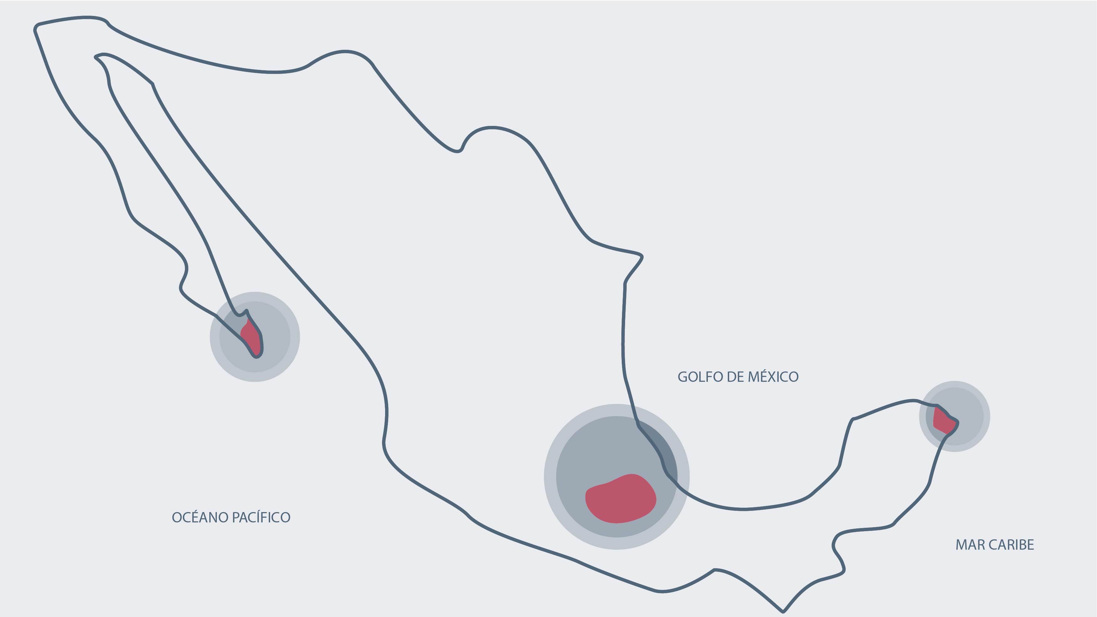 Mapa de ubicaciones de proyectos de Grupo UNE